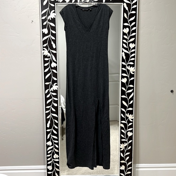 Athleta BOARDWALK MAXI DRESS XS in heathered grey - Picture 3 of 6